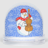 Cello Snowman Snow Wereldbol Sneeuwbol (Achterkant)