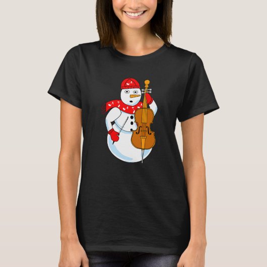 Cello Snowman T-shirt (Voorkant)