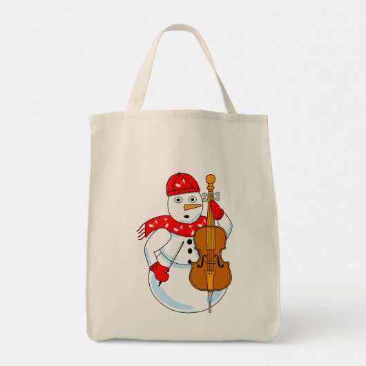Cello Snowman Tote Bag (Achterkant)
