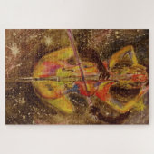 Cello Space Sonata - Dame met Cello - Schilderen Legpuzzel (Horizontaal)