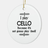 Cello - Speel zelf Funny Deco Music Keramisch Ornament (Links)
