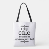 Cello - Speel zelf Funny Deco Music Tote Bag (Achterkant)