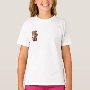 Cello spelende muzikale teddybeer voor kinderen t-shirt