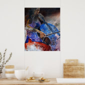 cello-speler poster (Keuken)