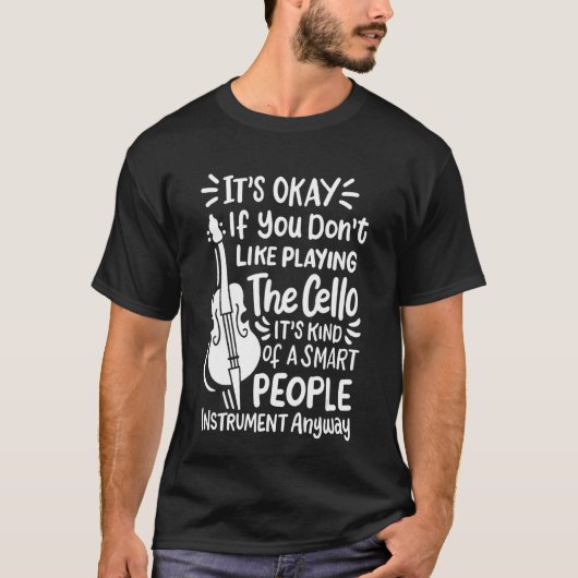 Cello Speler Smart People Cellist T-shirt (Voorkant)