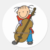 Cello Speler Stickers Sticker (Voorkant)