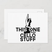 Cello spullen - Grappige Cello Muziek Briefkaart (Voorkant / Achterkant)