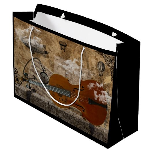 Cello Steampunk Groot Cadeauzakje (Achterkant Gekanteld)