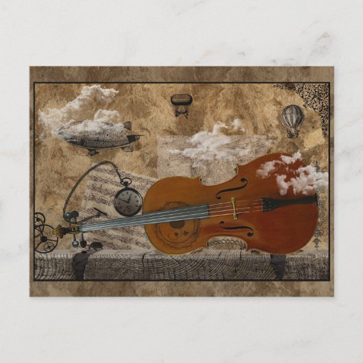 Cello Steampunk Suite Briefkaart (Voorkant)
