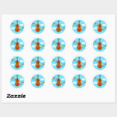 Cello Sticker Lucht Regenboog Muziek Kinderen (Vel)