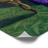 Cello Storm Art Afdrukken zwarte kattengothische m Poster (Hoek)