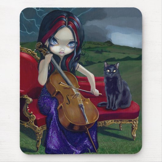 "Cello Storm" Mousepad Muismat (Voorkant)