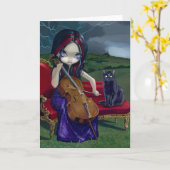 "Cello Storm" Wenskaart Kaart (Gele Bloem)