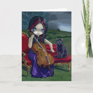 "Cello Storm" Wenskaart Kaart