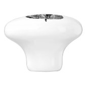 Cello strengeld instrument  muziekkunst keramische knop (Zijkant)