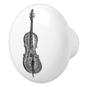 Cello strengeld instrument  muziekkunst keramische knop (Rechts)