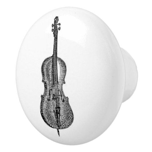 Cello strengeld instrument  muziekkunst keramische knop (Rechts)