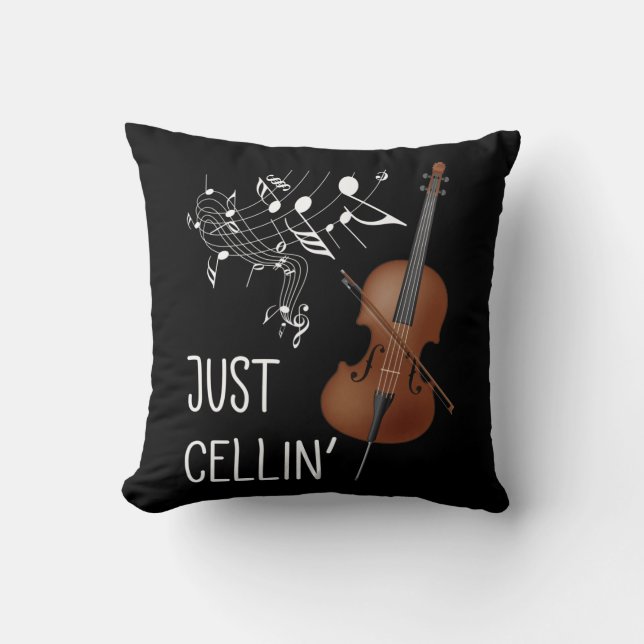 Cello String Instrument Cellist Humor violoncello Kussen (Voorkant)