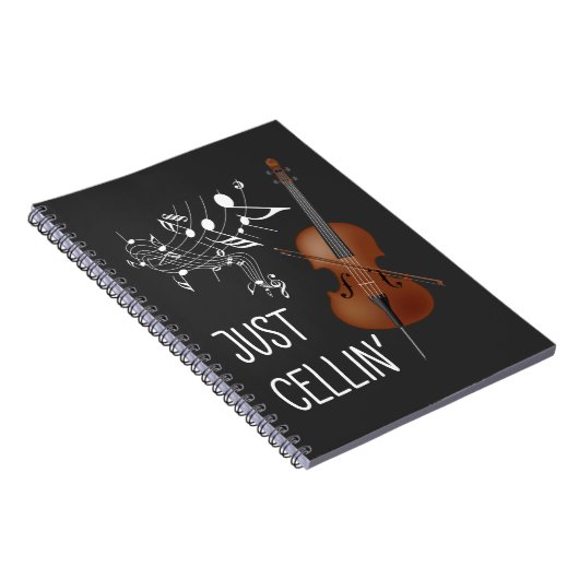 Cello String Instrument Cellist Humor violoncello Notitieboek (Rechterzijde)