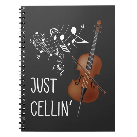 Cello String Instrument Cellist Humor violoncello Notitieboek (Voorkant)