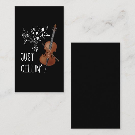 Cello String Instrument Cellist Humor violoncello Visitekaartje (Voorkant / Achterkant)