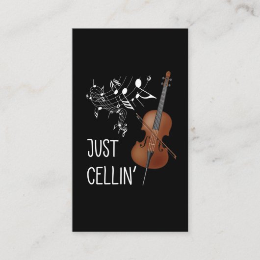 Cello String Instrument Cellist Humor violoncello Visitekaartje (Voorkant)