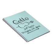 cello string langs notitieboek (Rechterzijde)