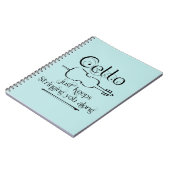 cello string langs notitieboek (Linkerzijde)