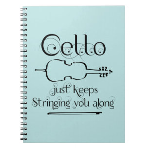 cello string langs notitieboek