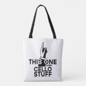 Cello Stuff - Funny Cello Music Tote Bag (Achterkant)