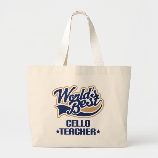 Cello Teacher Gift Grote Tote Bag (Voorkant)