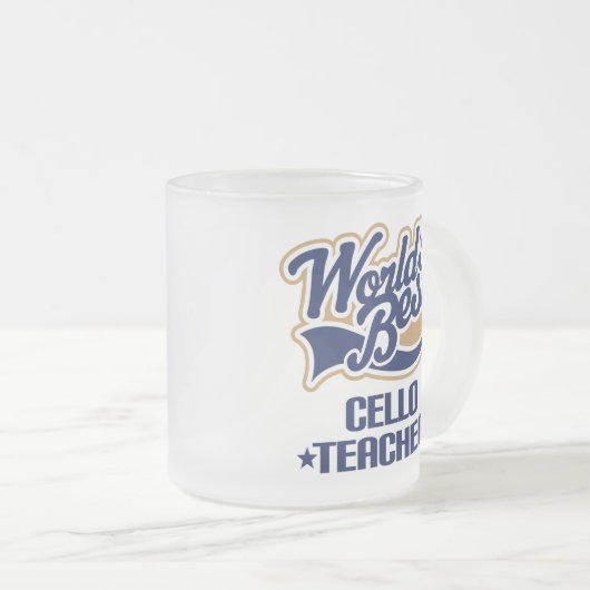 Cello Teacher Gift Matglas Koffiemok (Voorkant rechts)
