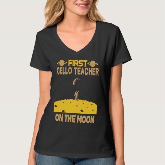 Cello Teacher On The Moon T-shirt (Voorkant)