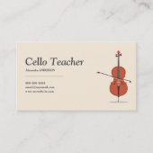 Cello Teacher Visitekaartje (Voorkant)