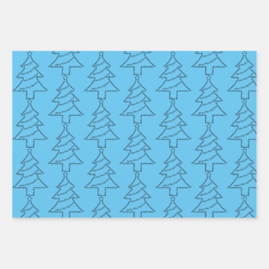 Cello Tekst Kerstboom Inpakpapier Vel (Voorkant 3)