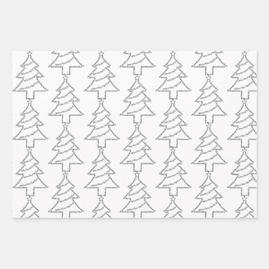Cello Tekst Kerstboom Inpakpapier Vel (Voorkant 2)