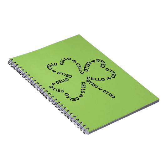 Cello Tekst Shamrock Notitieboek (Rechterzijde)