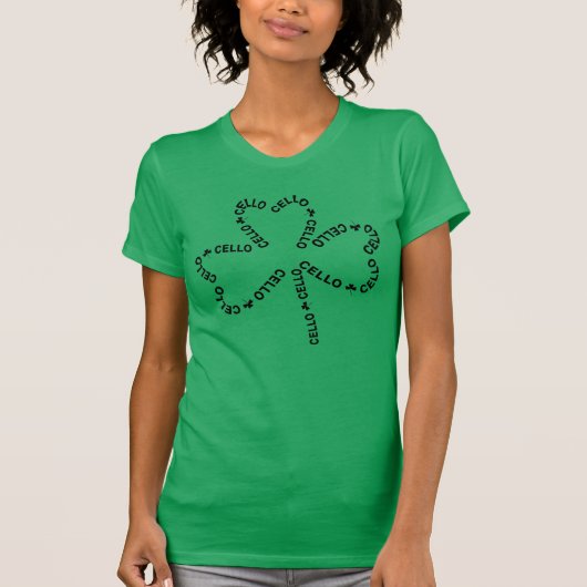 Cello Tekst Shamrock T-shirt (Voorkant)