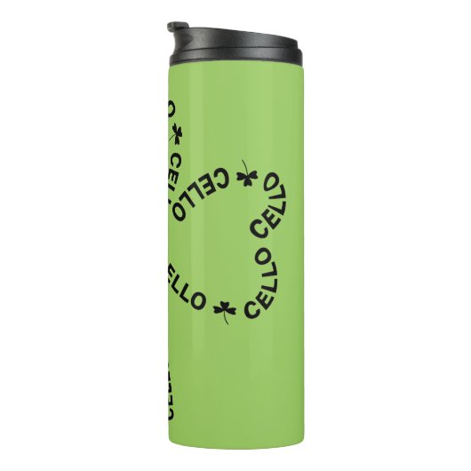 Cello Tekst Shamrock Thermosbeker (Geroteerd rechts)