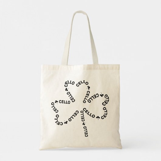 Cello Tekst Shamrock Tote Bag (Achterkant)