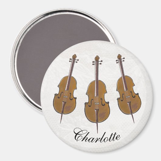 Cello trio gepersonaliseerd magneet (Voorkant / Achterkant)