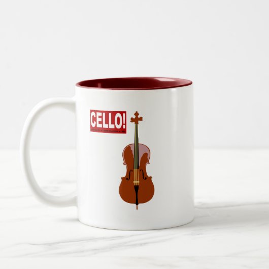 Cello! Tweekleurige Koffiemok (Links)