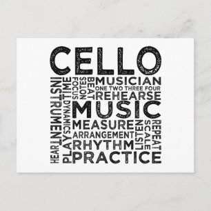 Cello Typografie Briefkaart