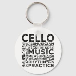 Cello Typografie Sleutelhanger