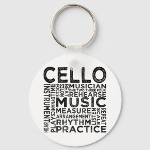 Cello Typografie Sleutelhanger