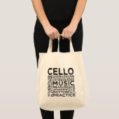 Cello Typografie Tote Bag (Voorkant (product))