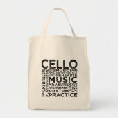 Cello Typografie Tote Bag (Voorkant)