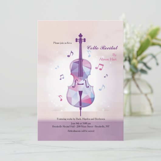 Cello - Uitnodiging tot overweging (Staand voorkant)