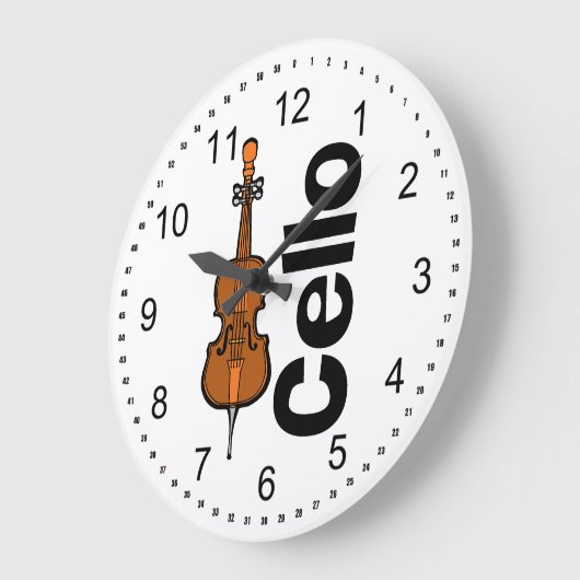Cello verticale tekst grote klok (Hoek)