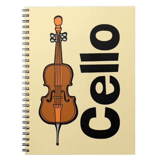 Cello verticale tekst notitieboek (Voorkant)